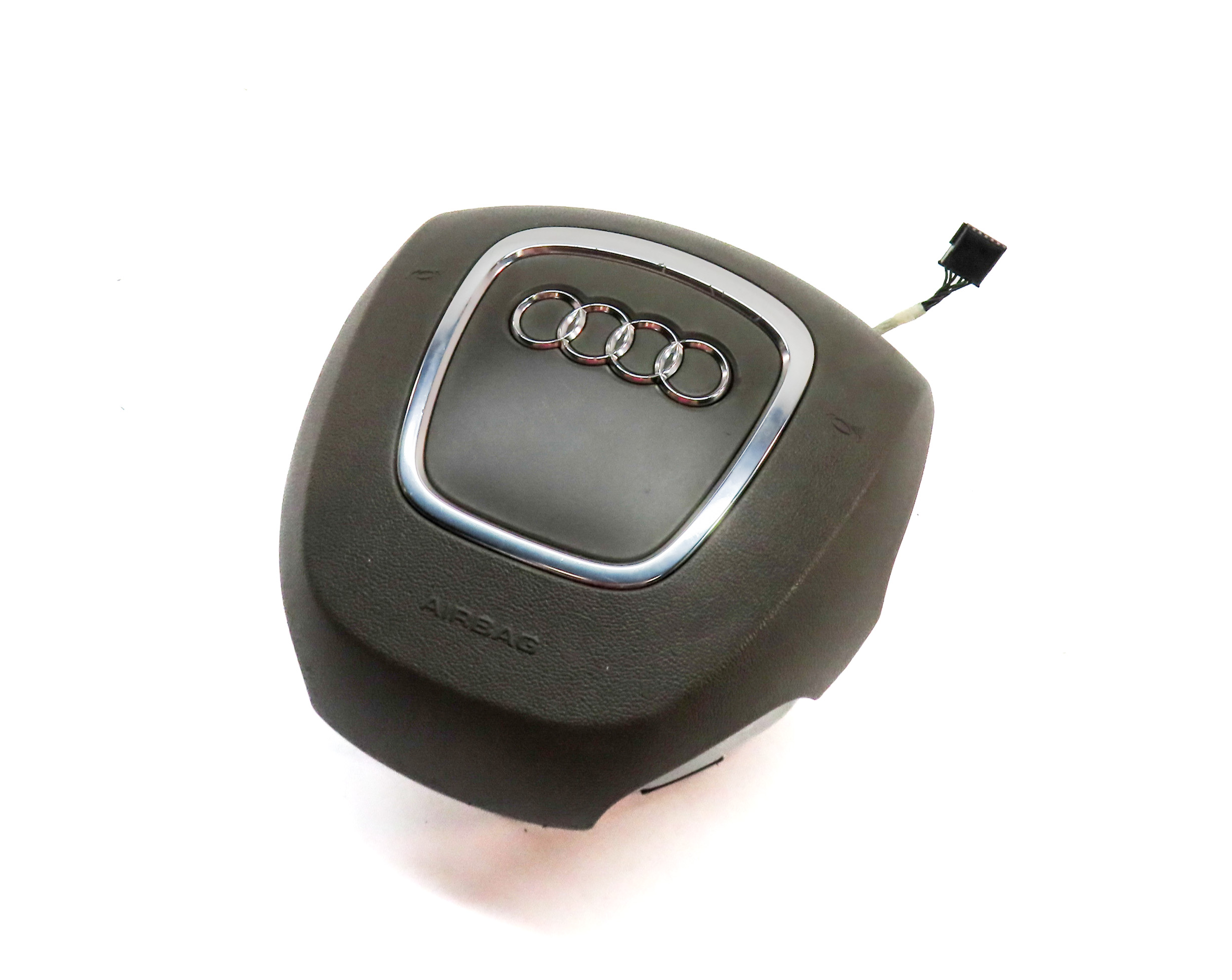 2007-2010 AUDI Q7 (4L) LEFT FRONT DRIVER STEERING WHEEL AIRBAG AIR BAG (BLACK) — exact item pictured